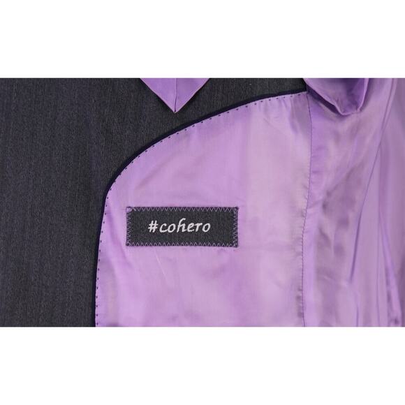 Custom Made Gray Herringbone 2-Btn Blazer Jacket 42R - Picture 9 of 10